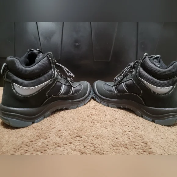 New Men's Turbo Mack Steel Toe Work Boots Black Size 12